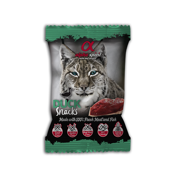 ალფა სპირიტი სნექი კატებისთვის Duck 50 გრ