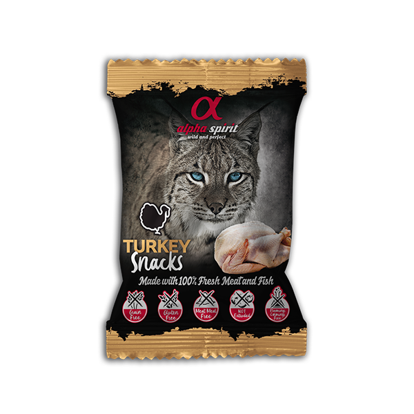 ალფა სპირიტი სნექი კატებისთვის Turkey 50 გრ